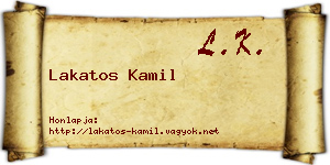 Lakatos Kamil névjegykártya